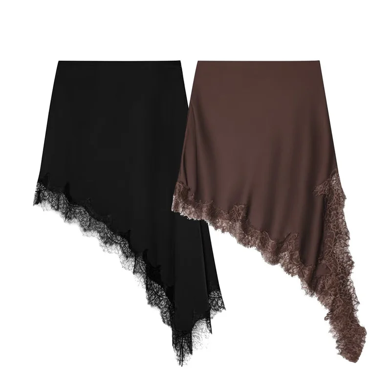 Falda de mujer 2025 otoño nueva llegada Color sólido textura satinada | Ropa de mujer · Omeda.es - Imagen 2