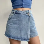 Falda vaquera Irregular para mujer, falda vaquera ajustada de cintura | Ropa de mujer · Omeda.es