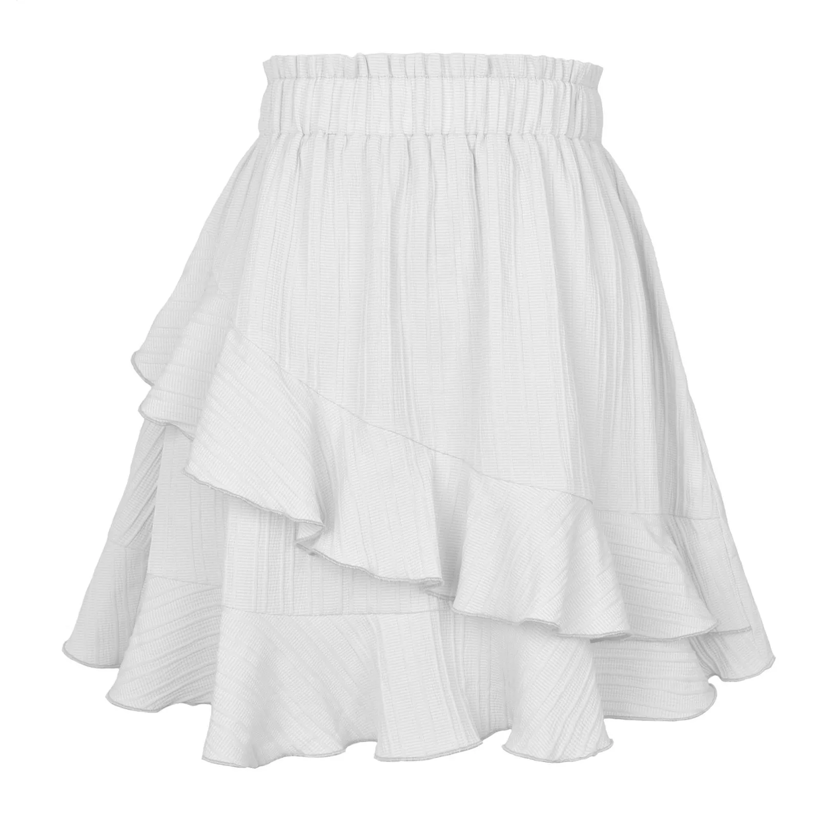 Falda con volantes para mujer, Falda corta Irregular de cintura alta, | Ropa de mujer · Omeda.es - Imagen 15