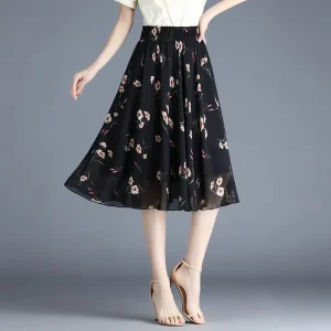 Faldas para mujer, falda de gasa para mujer, Floral, Midi, verano, | Ropa de mujer · Omeda.es