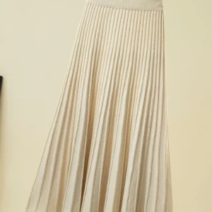 Faldas de punto para mujer, Falda larga plisada gruesa de otoño, | Ropa de mujer · Omeda.es