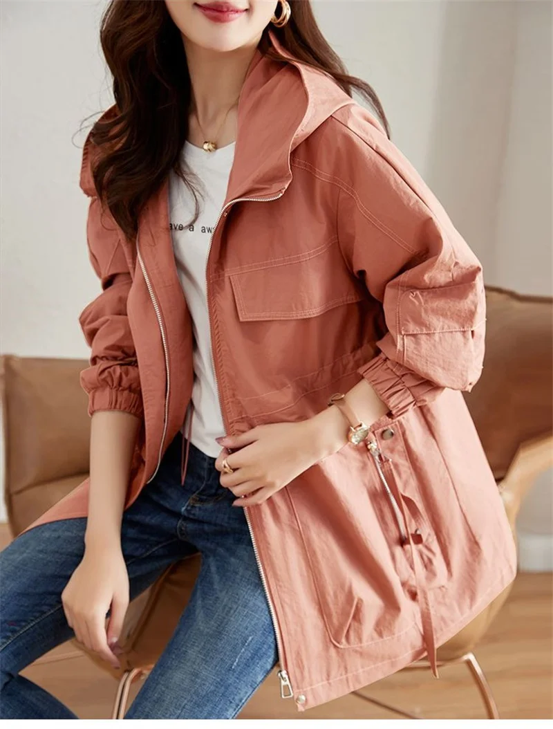 Gabardina holgada de estilo coreano para mujer, abrigo largo medio, | Ropa de mujer · Omeda.es - Imagen 10