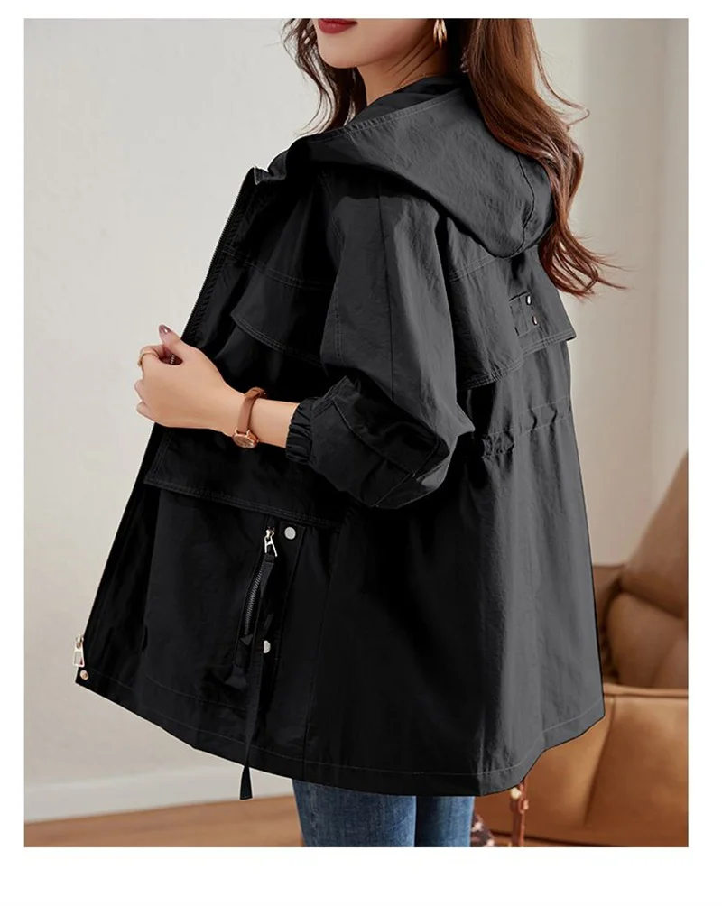 Gabardina holgada de estilo coreano para mujer, abrigo largo medio, | Ropa de mujer · Omeda.es - Imagen 18