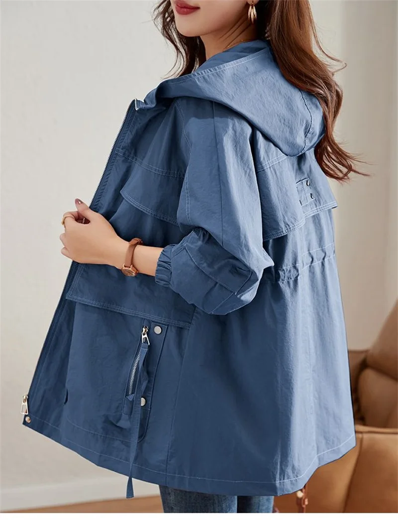 Gabardina holgada de estilo coreano para mujer, abrigo largo medio, | Ropa de mujer · Omeda.es - Imagen 4