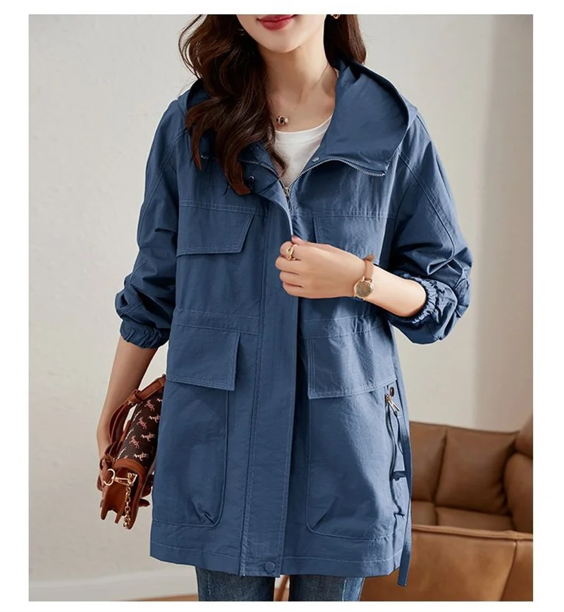 Gabardina holgada de estilo coreano para mujer, abrigo largo medio, | Ropa de mujer · Omeda.es - Imagen 5