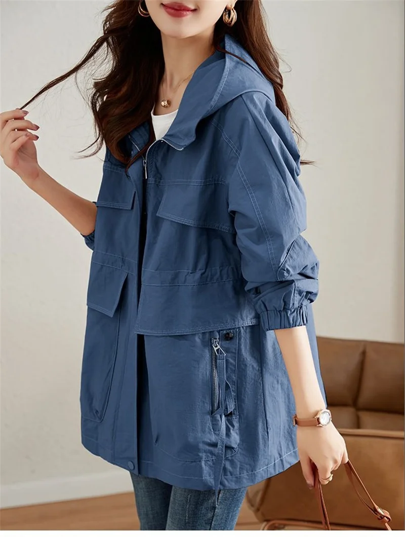 Gabardina holgada de estilo coreano para mujer, abrigo largo medio, | Ropa de mujer · Omeda.es - Imagen 6