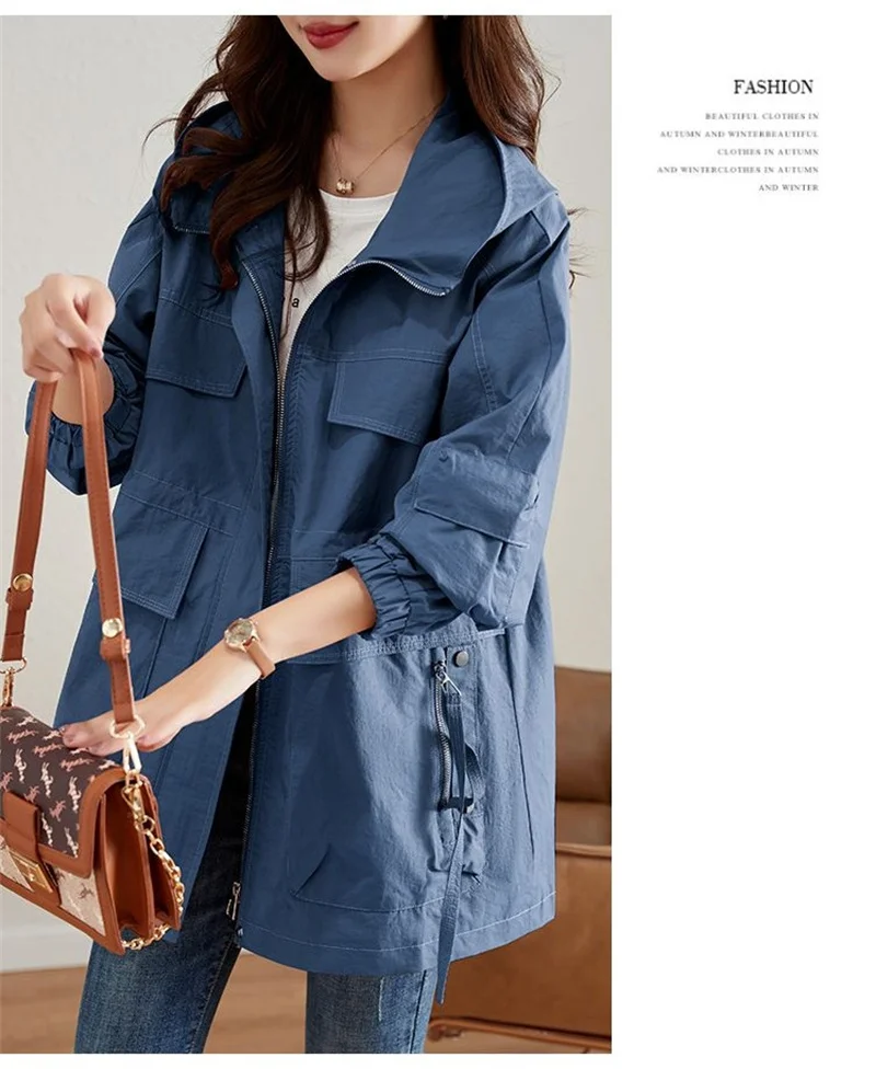 Gabardina holgada de estilo coreano para mujer, abrigo largo medio, | Ropa de mujer · Omeda.es - Imagen 7