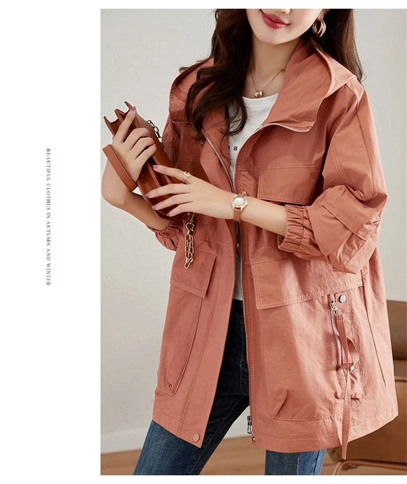 Gabardina holgada de estilo coreano para mujer, abrigo largo medio, | Ropa de mujer · Omeda.es - Imagen 9