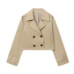 Gabardina para mujer, gabardina corta de manga larga, chaqueta para | Ropa de mujer · Omeda.es