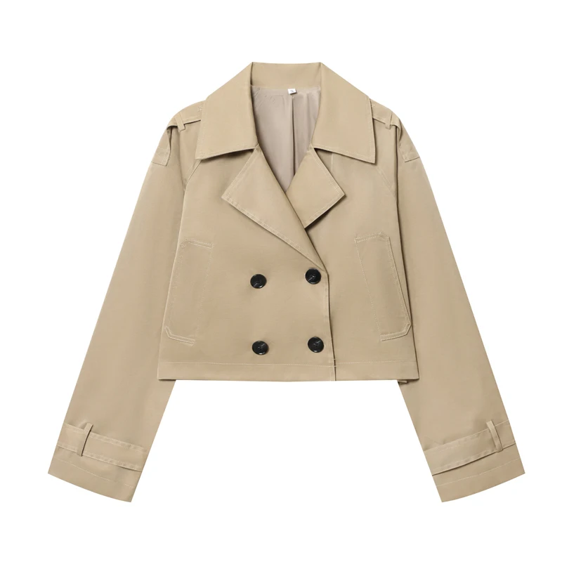 Gabardina para mujer, gabardina corta de manga larga, chaqueta para | Ropa de mujer · Omeda.es