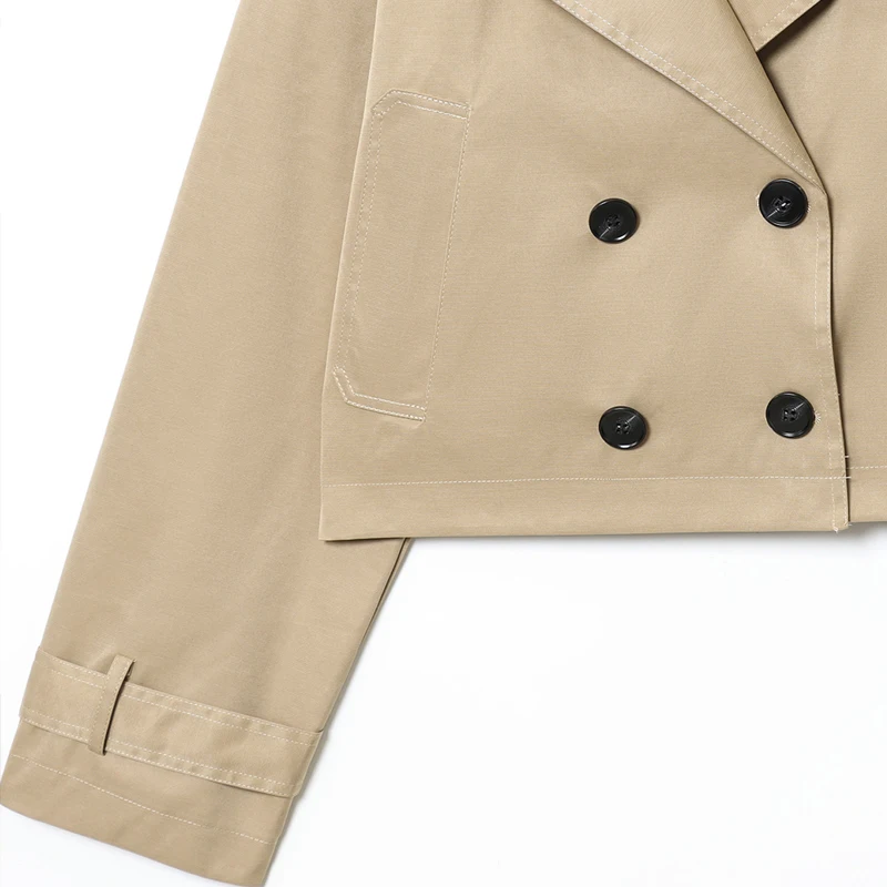 Gabardina para mujer, gabardina corta de manga larga, chaqueta para | Ropa de mujer · Omeda.es - Imagen 7