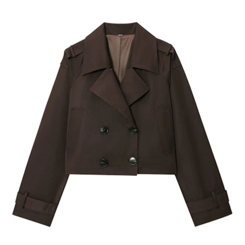 Gabardina para mujer, gabardina corta de manga larga, chaqueta para | Ropa de mujer · Omeda.es - Imagen 8