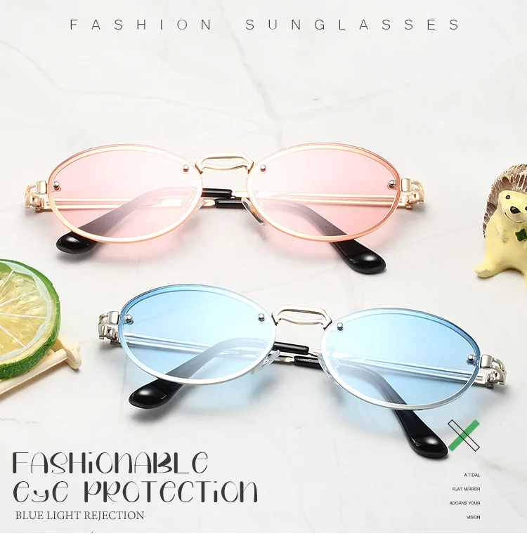 Gafas de sol ovaladas para hombre y mujer, lentes de sol con | Accesorios de moda · Omeda.es - Imagen 2