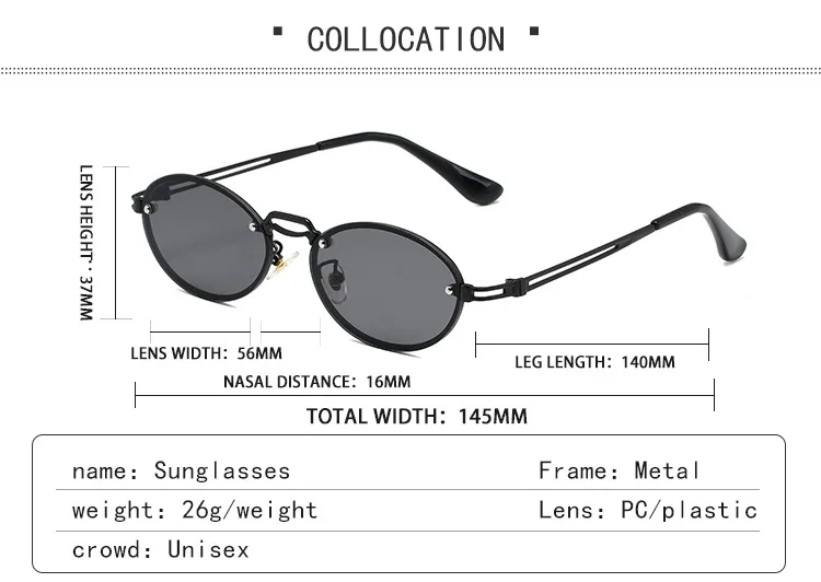 Gafas de sol ovaladas para hombre y mujer, lentes de sol con | Accesorios de moda · Omeda.es - Imagen 6