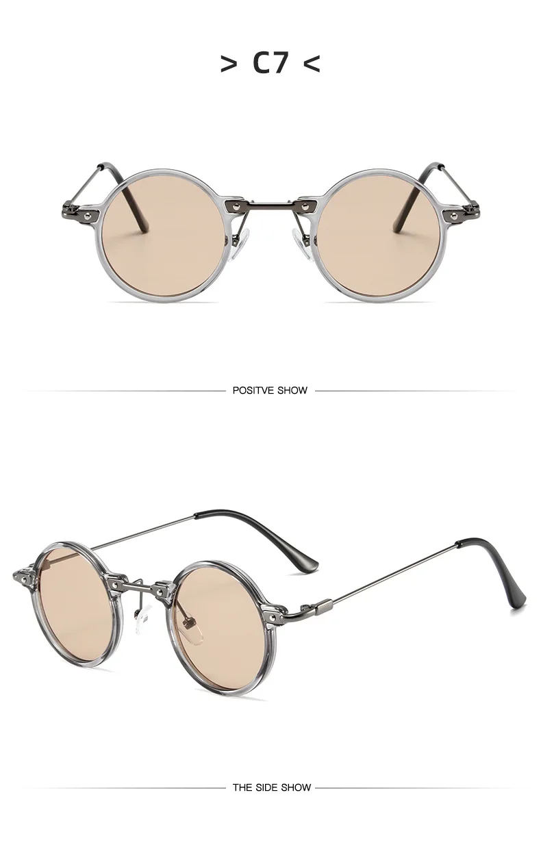 Gafas De Sol redondas para hombre y mujer, lentes Retro Steampunk, De | Accesorios de moda · Omeda.es - Imagen 14