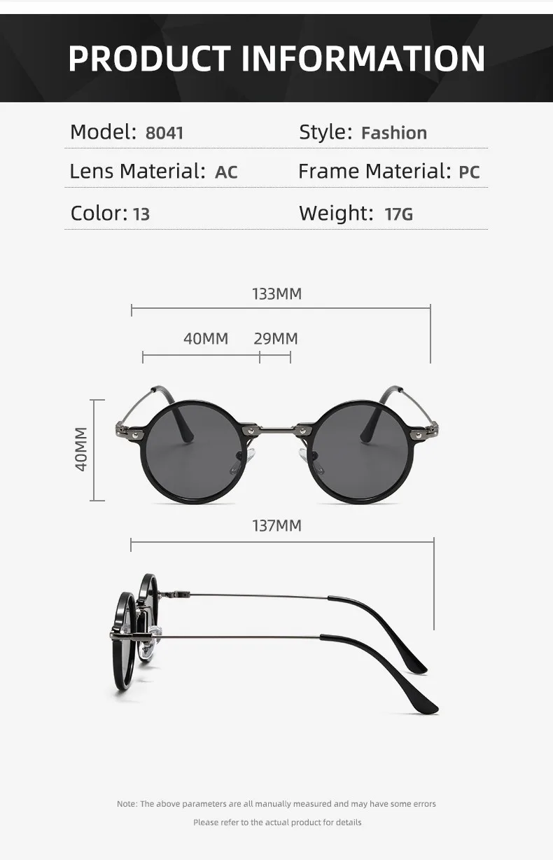 Gafas De Sol redondas para hombre y mujer, lentes Retro Steampunk, De | Accesorios de moda · Omeda.es - Imagen 7
