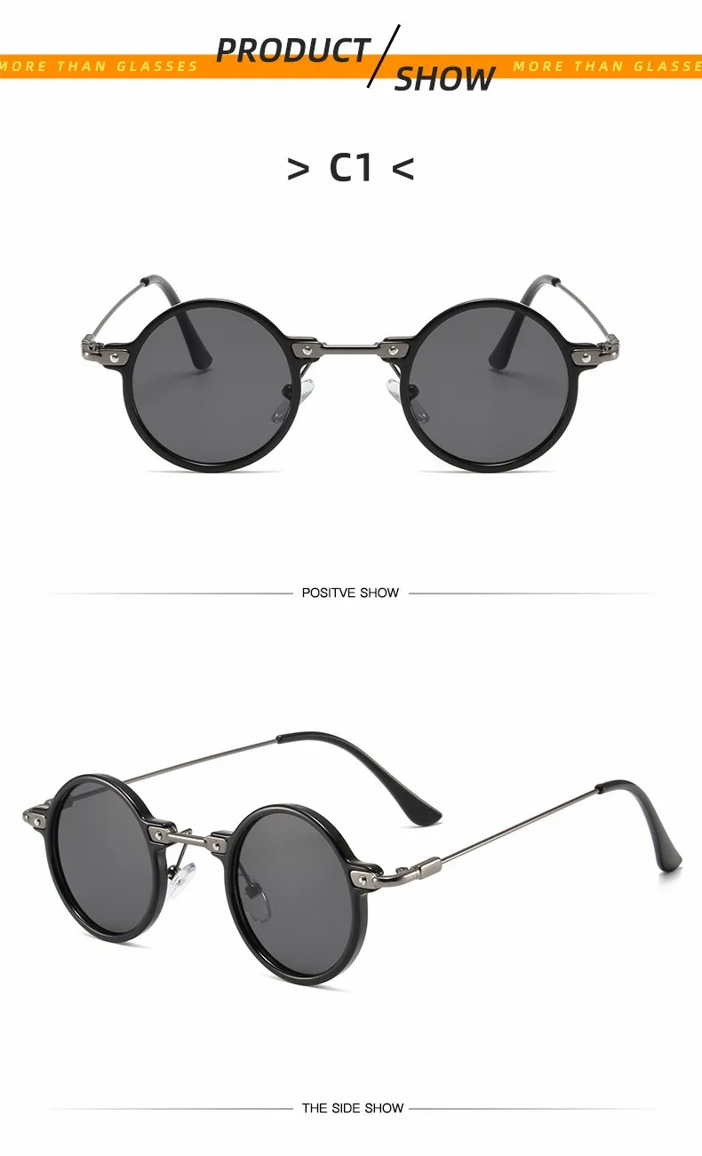 Gafas De Sol redondas para hombre y mujer, lentes Retro Steampunk, De | Accesorios de moda · Omeda.es - Imagen 8