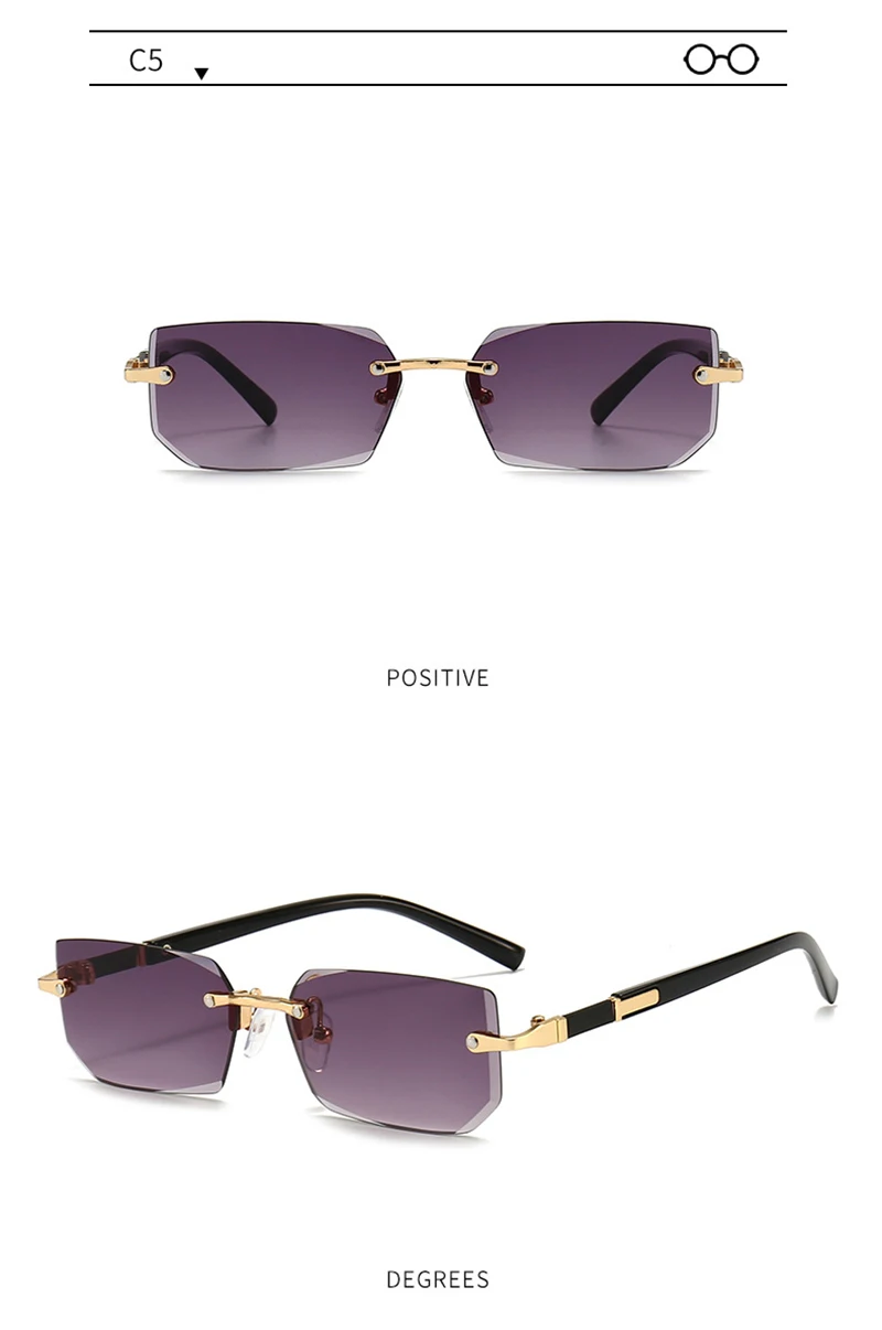 Gafas de sol sin montura a la moda para hombres y mujeres, gafas de | Accesorios de moda · Omeda.es - Imagen 17