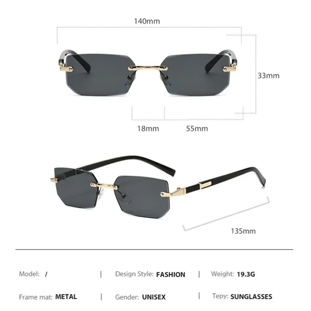 Gafas de sol sin montura a la moda para hombres y mujeres, gafas de | Accesorios de moda · Omeda.es - Imagen 3