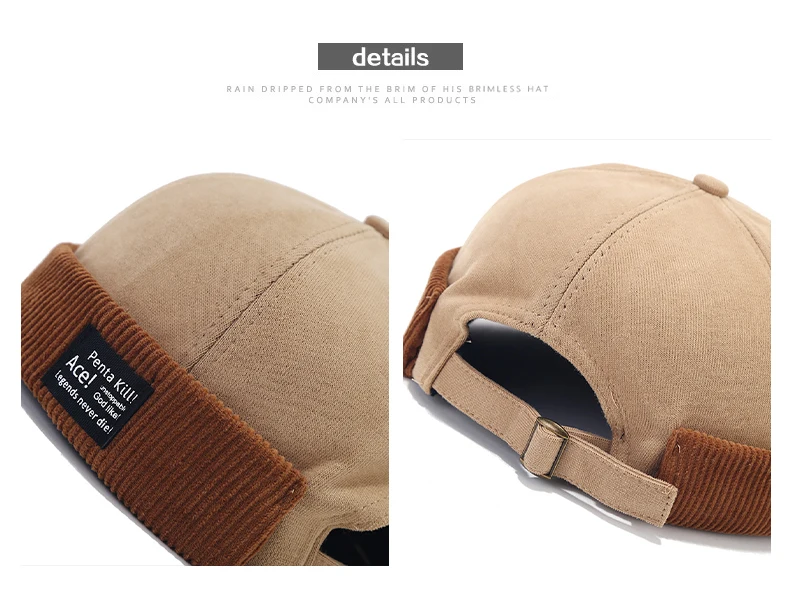 Gorro Bocca sin visera Docker, sombreros sin ala, cúpula de pana para | Accesorios de moda · Omeda.es - Imagen 9