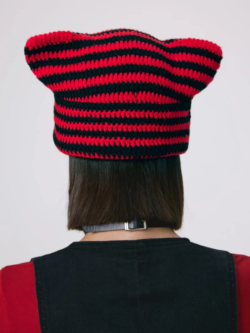 Gorro japonés para mujer, gorro de lana tejido a rayas del pequeño | Accesorios de moda · Omeda.es - Imagen 14