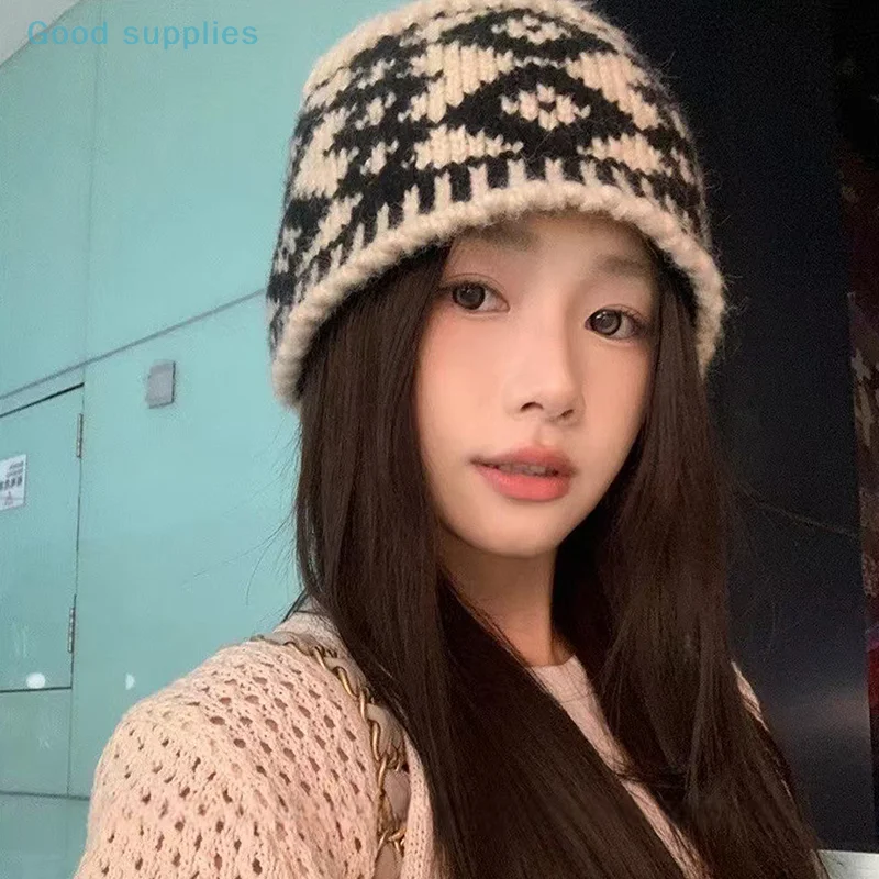 Gorro de lana tejido para mujer, gorro de lana Retro mezclado para | Accesorios de moda · Omeda.es - Imagen 14