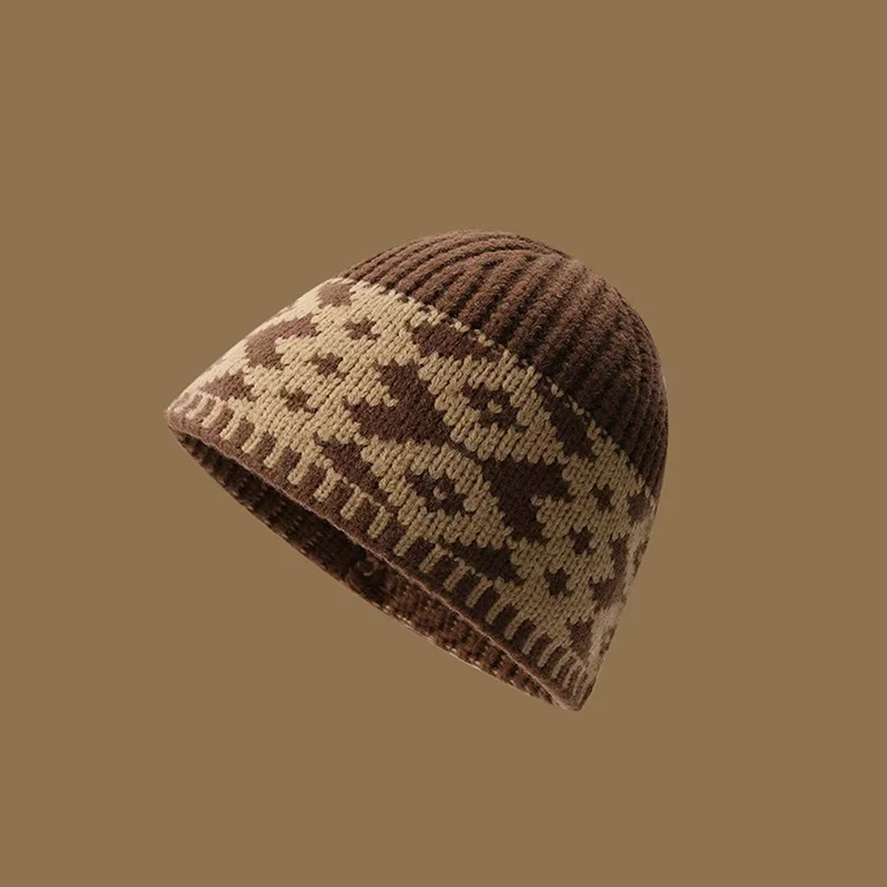 Gorro de lana tejido para mujer, gorro de lana Retro mezclado para | Accesorios de moda · Omeda.es - Imagen 17