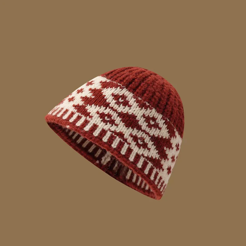 Gorro de lana tejido para mujer, gorro de lana Retro mezclado para | Accesorios de moda · Omeda.es - Imagen 18