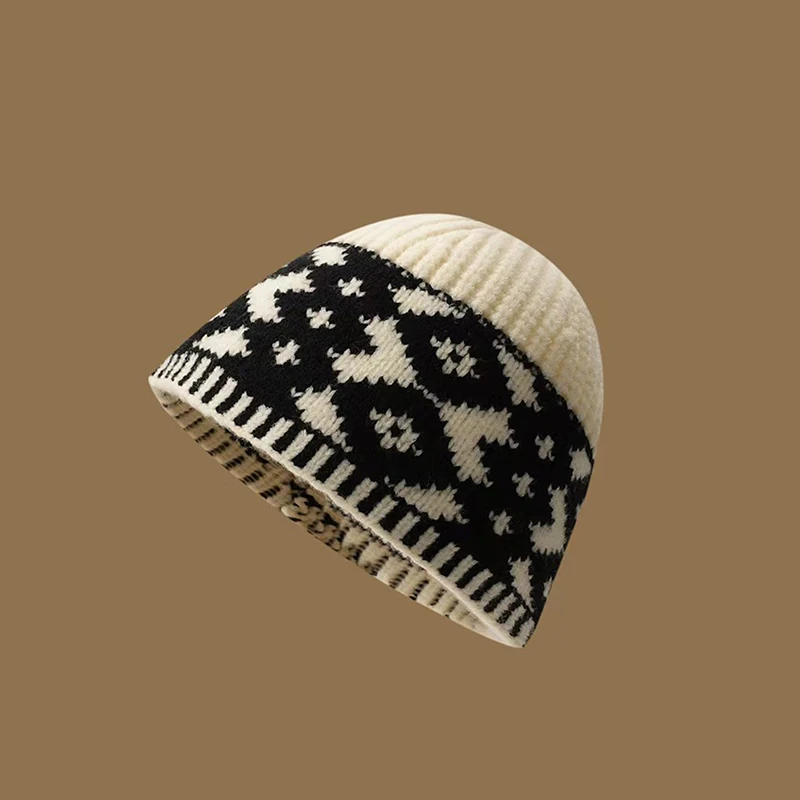 Gorro de lana tejido para mujer, gorro de lana Retro mezclado para | Accesorios de moda · Omeda.es - Imagen 19