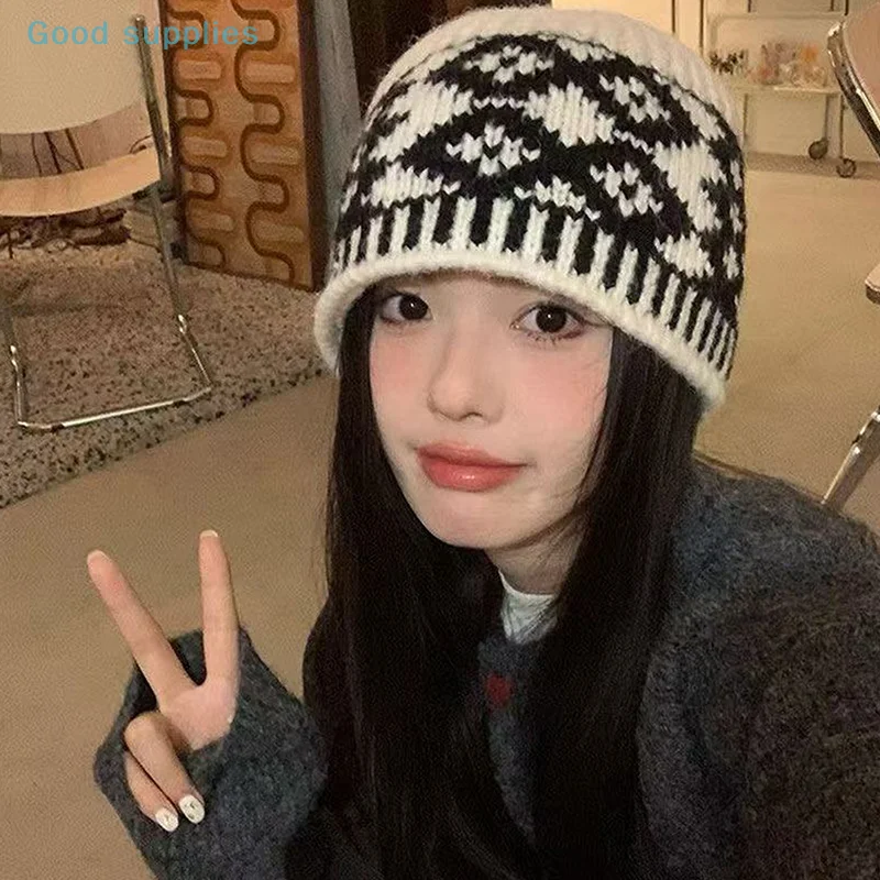 Gorro de lana tejido para mujer, gorro de lana Retro mezclado para | Accesorios de moda · Omeda.es - Imagen 2