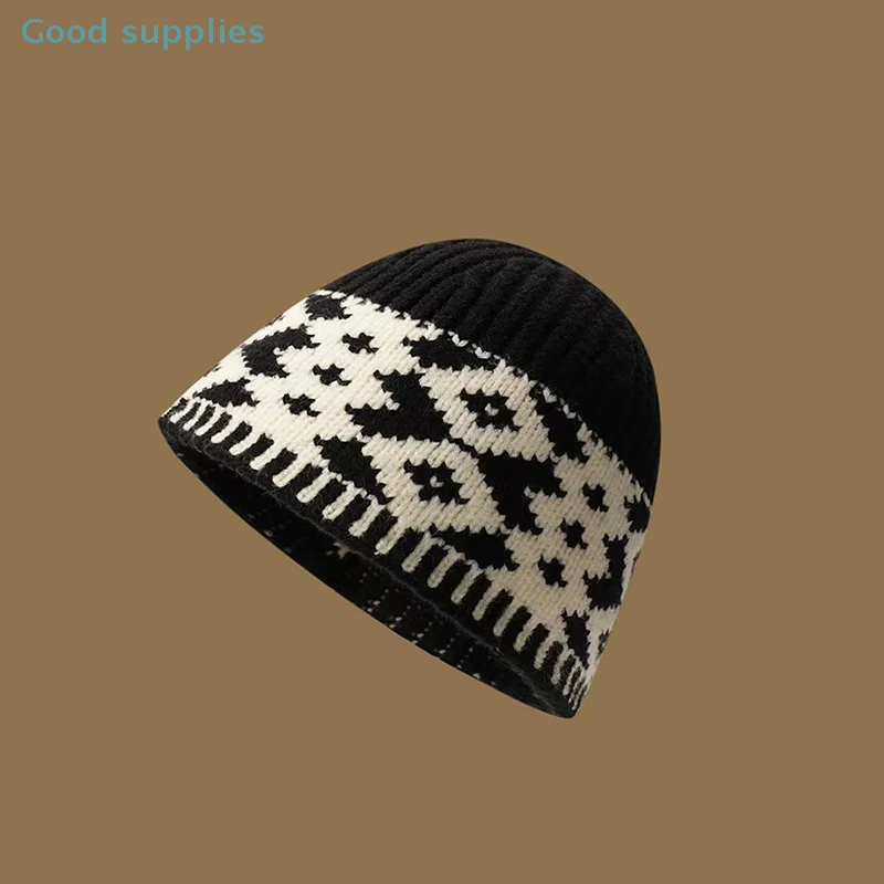 Gorro de lana tejido para mujer, gorro de lana Retro mezclado para | Accesorios de moda · Omeda.es - Imagen 4