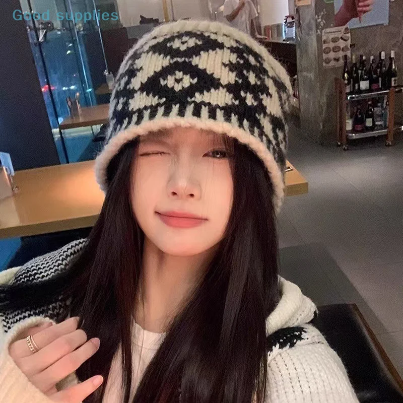 Gorro de lana tejido para mujer, gorro de lana Retro mezclado para | Accesorios de moda · Omeda.es - Imagen 9