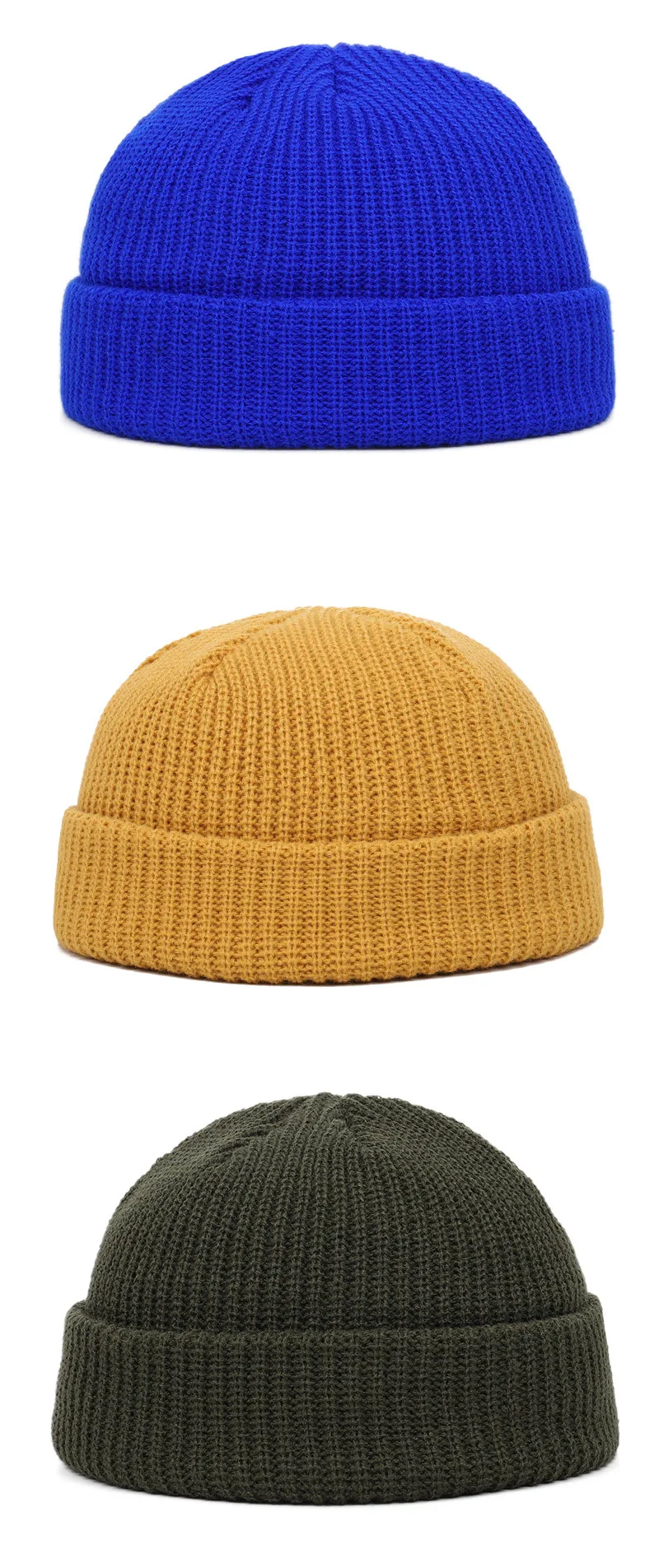 Gorro de punto, gorros elásticos suaves y sólidos para Otoño e | Accesorios de moda · Omeda.es - Imagen 7