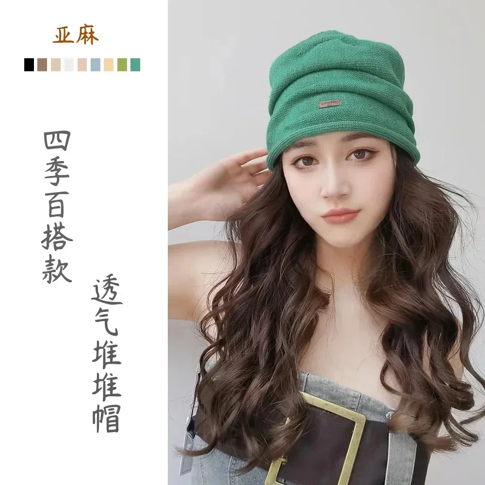 Gorro de punto para mujer, gorro de calavera de lino transpirable con | Accesorios de moda · Omeda.es - Imagen 4