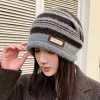 Gorro a rayas para mujer, gorro de invierno de lana gruesa de | Accesorios de moda · Omeda.es