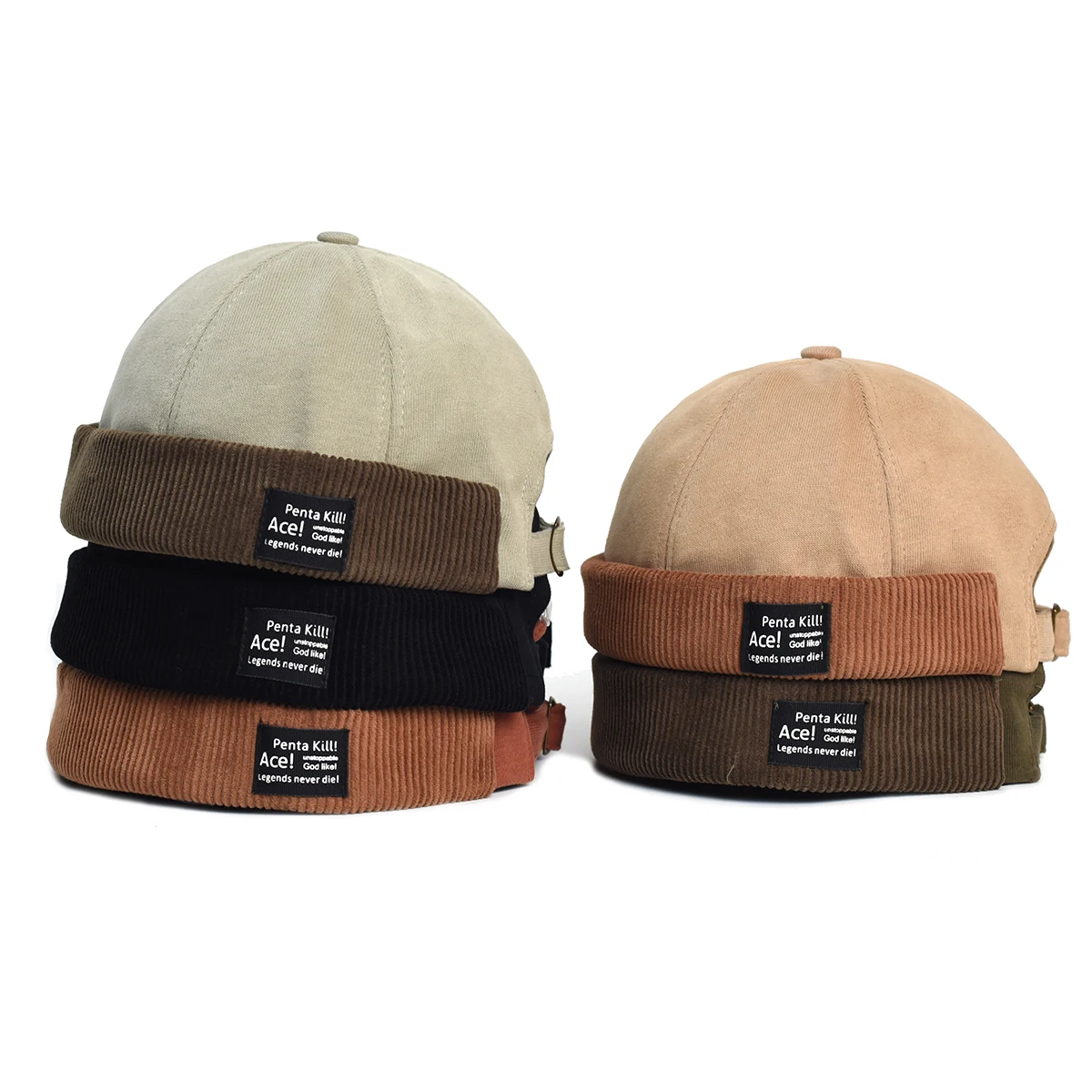 Gorro sin visera Docker, sombreros sin ala, cúpula de pana para | Accesorios de moda · Omeda.es - Imagen 2