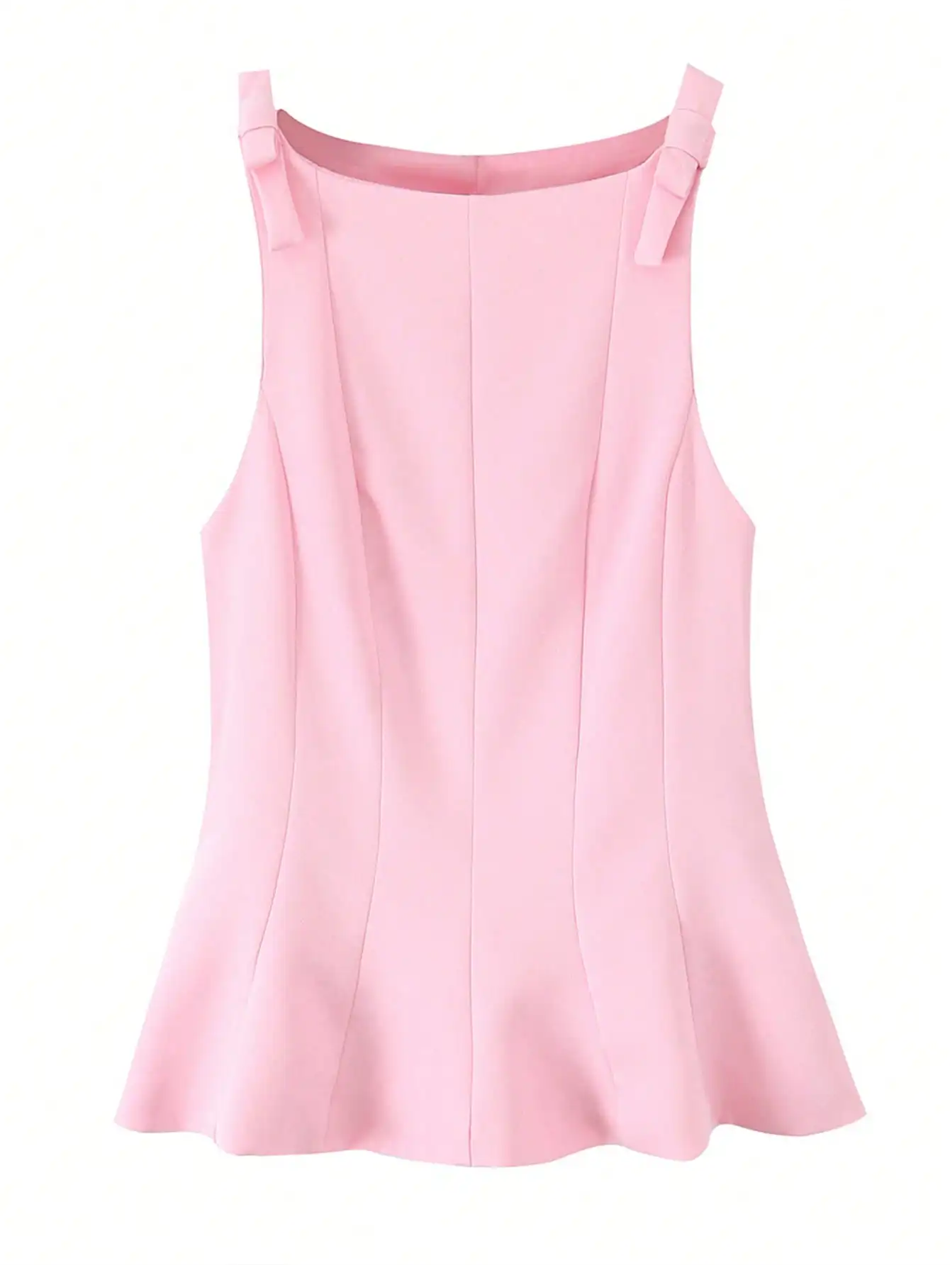 HH-Tops cortos elegantes con lazo liso para mujer, camisetas | Ropa de mujer · Omeda.es - Imagen 4