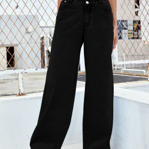 Jeans de mujer Pantalones vaqueros de pierna recta ajustados de talle | Ropa de mujer · Omeda.es