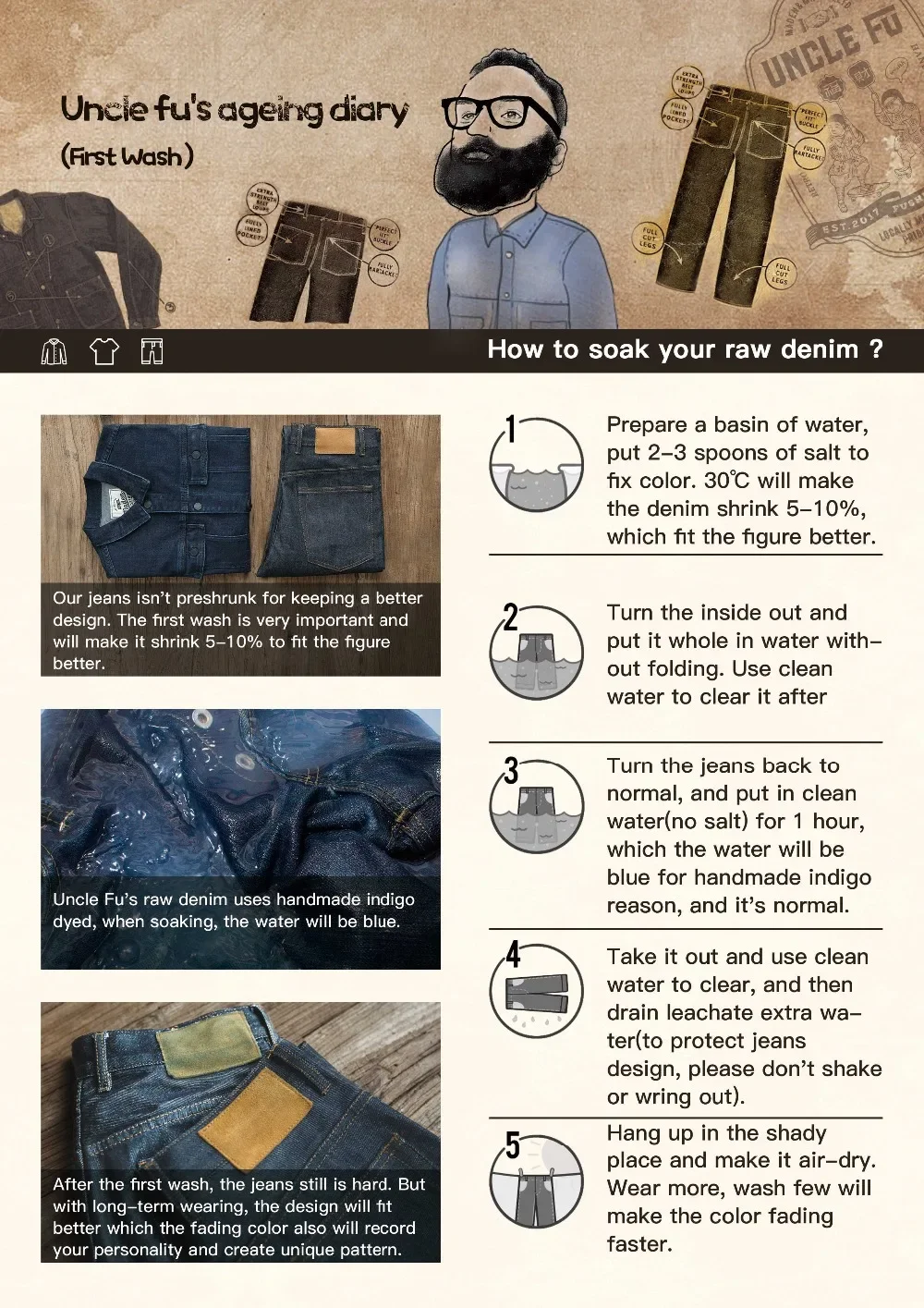 Maden Vintage Raw Denim Jeans para hombres 14,8 OZ Jeans Denim lavado | Ropa de hombre · Omeda.es - Imagen 18