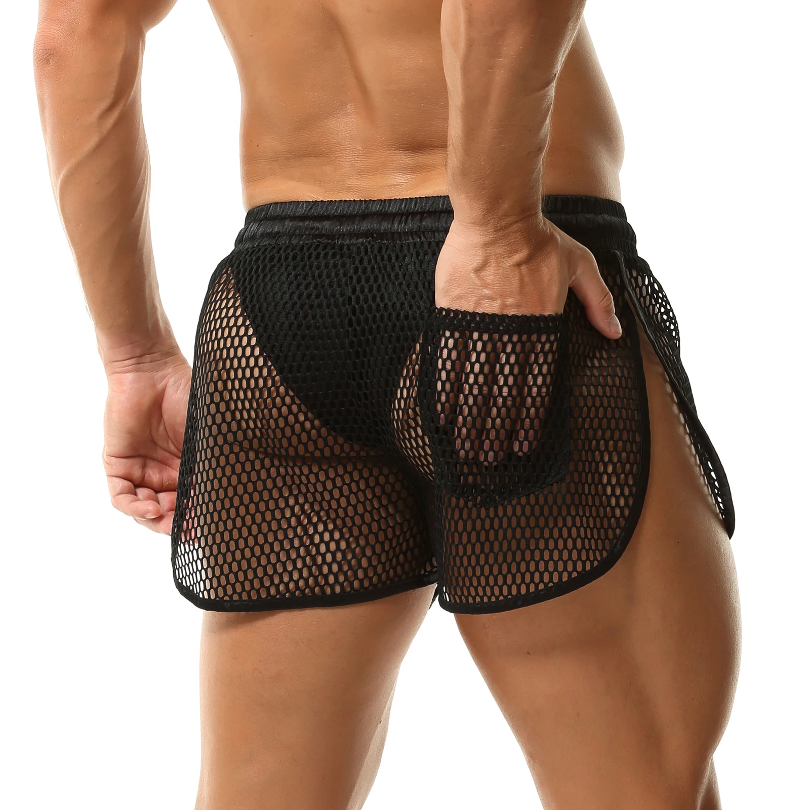 Man Sports Shorts Fitness Gyms Boxers Workout Breathable Mesh Net | Ropa de hombre · Omeda.es - Imagen 11