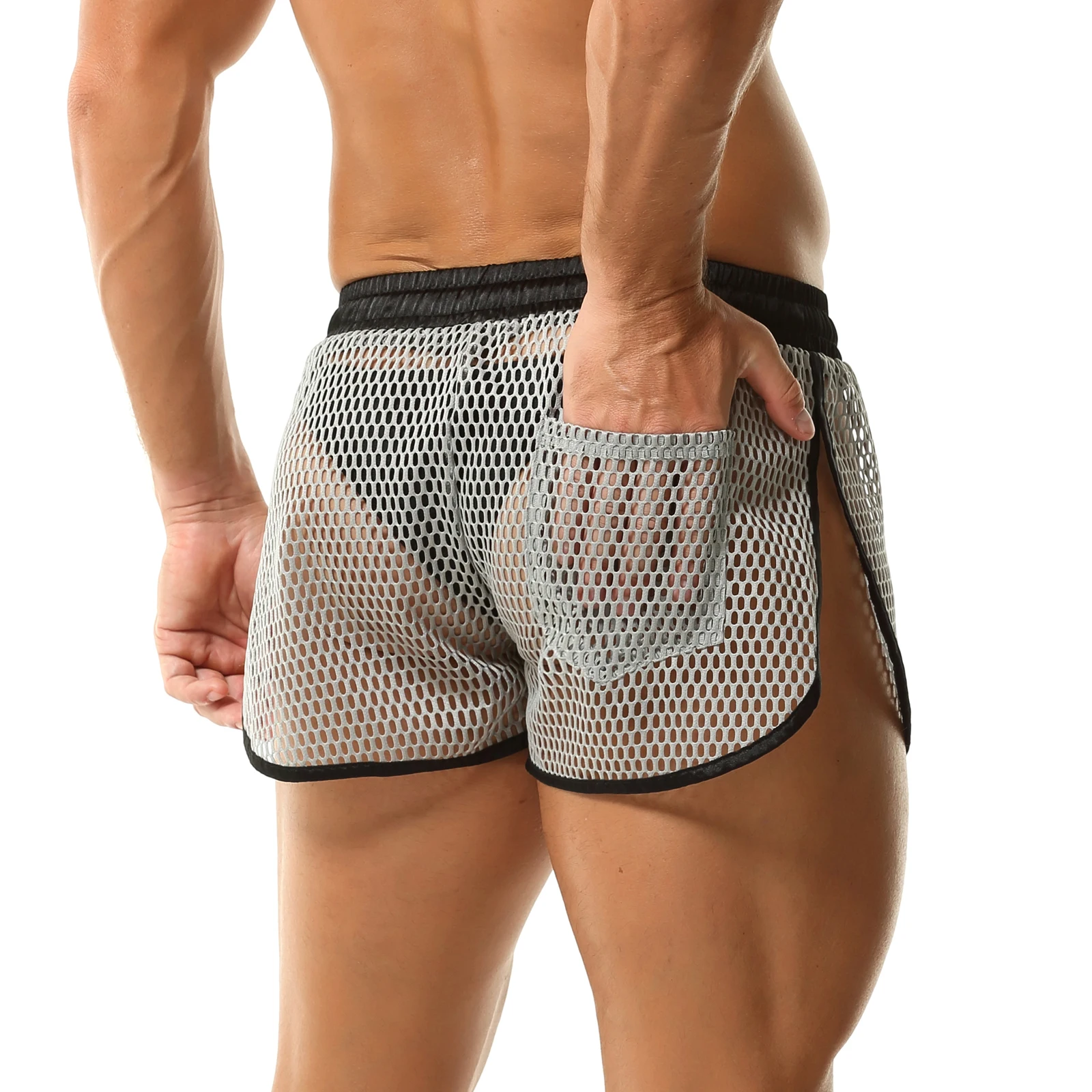 Man Sports Shorts Fitness Gyms Boxers Workout Breathable Mesh Net | Ropa de hombre · Omeda.es - Imagen 14