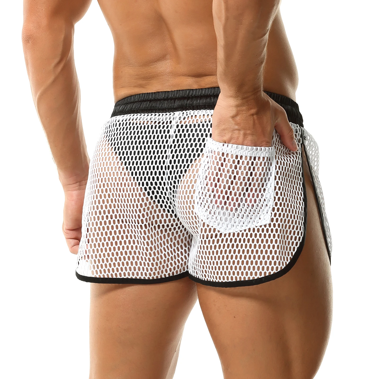 Man Sports Shorts Fitness Gyms Boxers Workout Breathable Mesh Net | Ropa de hombre · Omeda.es - Imagen 17