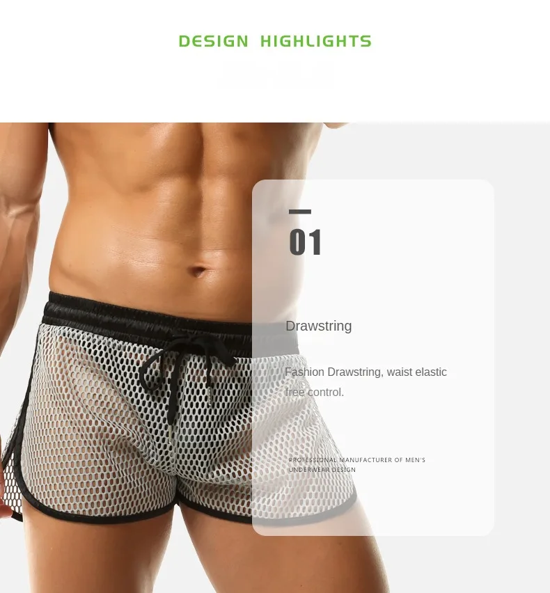 Man Sports Shorts Fitness Gyms Boxers Workout Breathable Mesh Net | Ropa de hombre · Omeda.es - Imagen 4