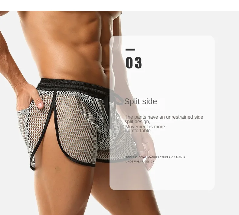 Man Sports Shorts Fitness Gyms Boxers Workout Breathable Mesh Net | Ropa de hombre · Omeda.es - Imagen 6