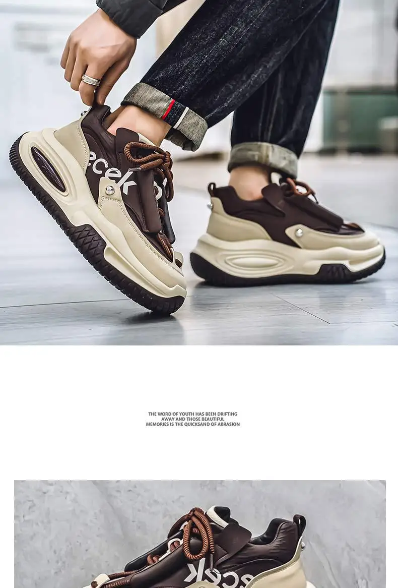 Men's Designer Shoes Brand Chunky Sneakers Two-tone Lace Up Casual | Zapatos y calzado · Omeda.es - Imagen 11
