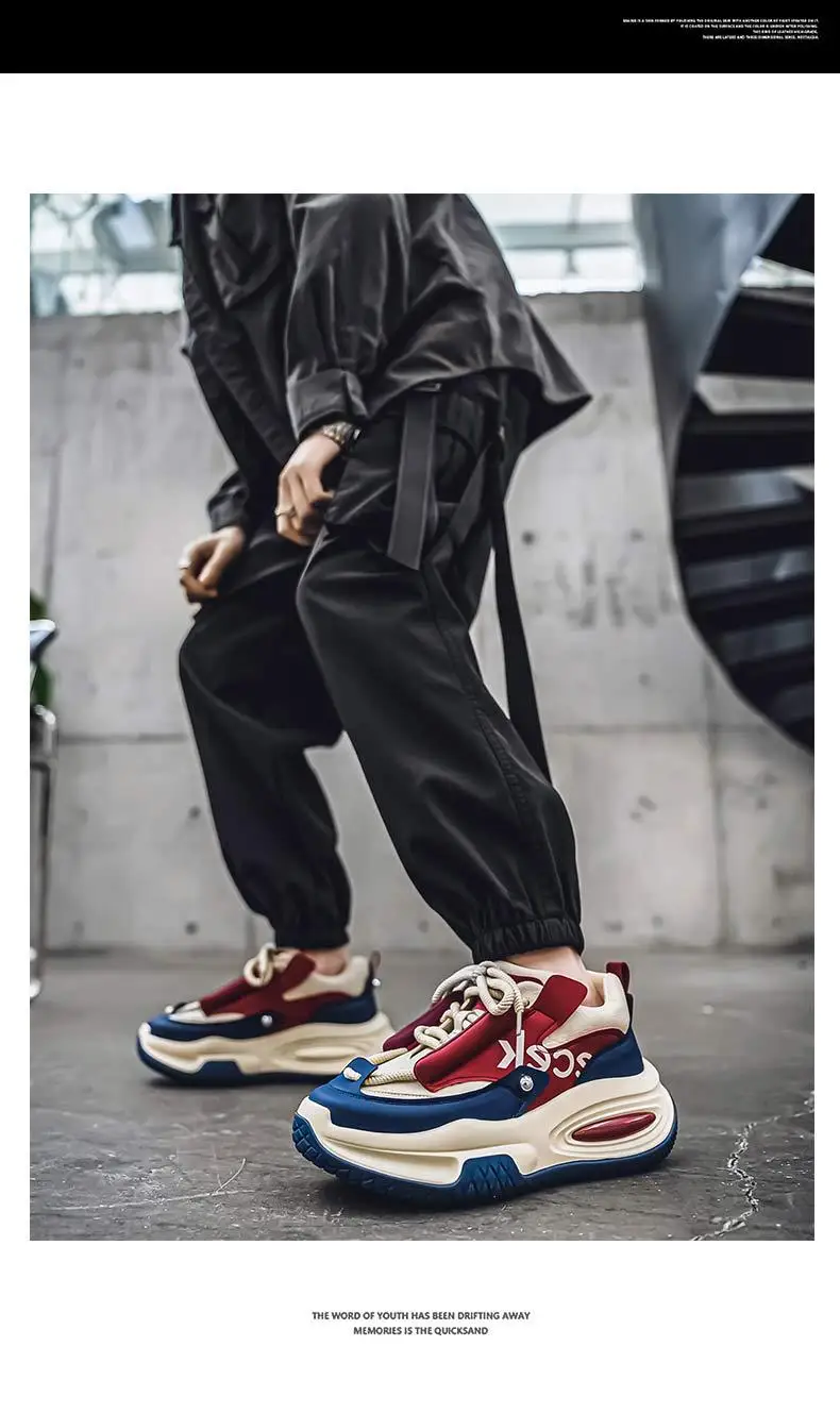 Men's Designer Shoes Brand Chunky Sneakers Two-tone Lace Up Casual | Zapatos y calzado · Omeda.es - Imagen 13