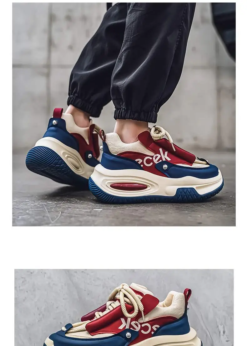 Men's Designer Shoes Brand Chunky Sneakers Two-tone Lace Up Casual | Zapatos y calzado · Omeda.es - Imagen 14