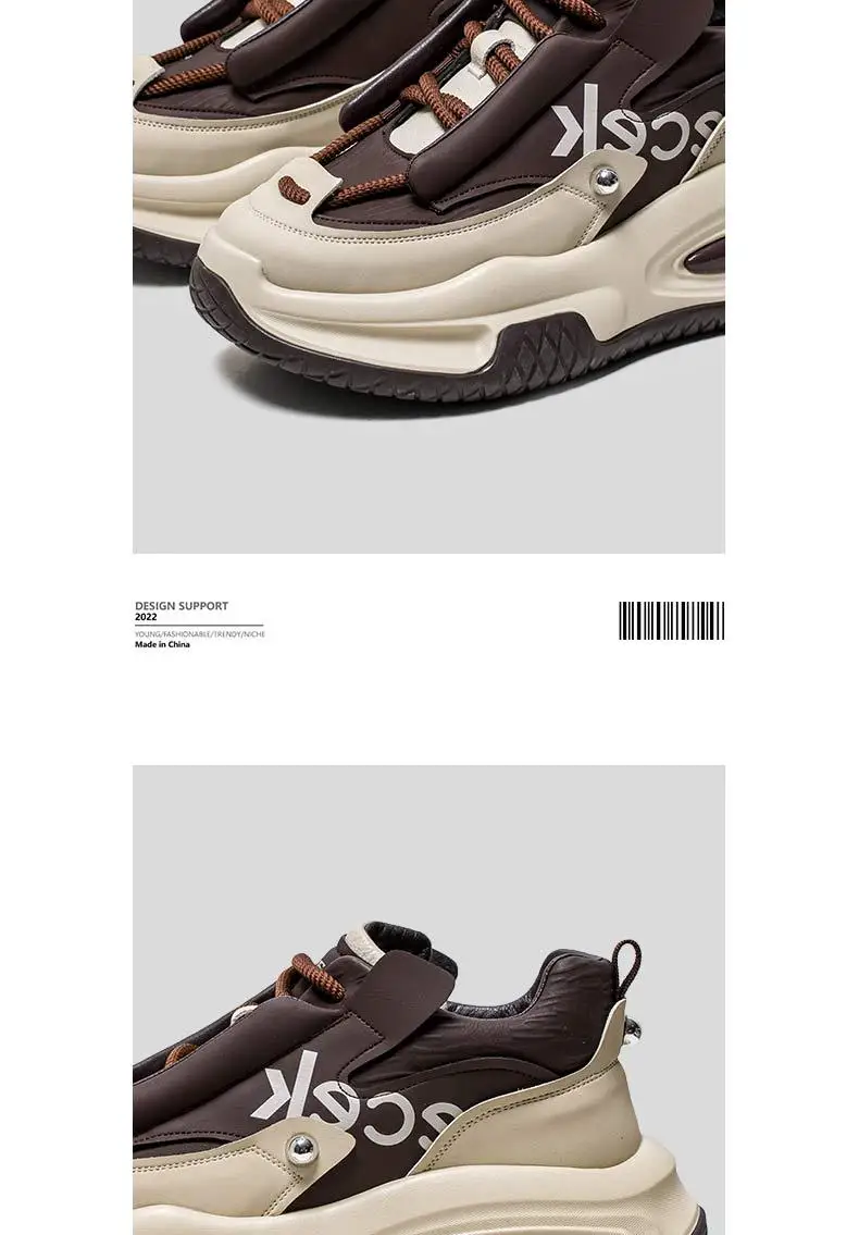 Men's Designer Shoes Brand Chunky Sneakers Two-tone Lace Up Casual | Zapatos y calzado · Omeda.es - Imagen 6