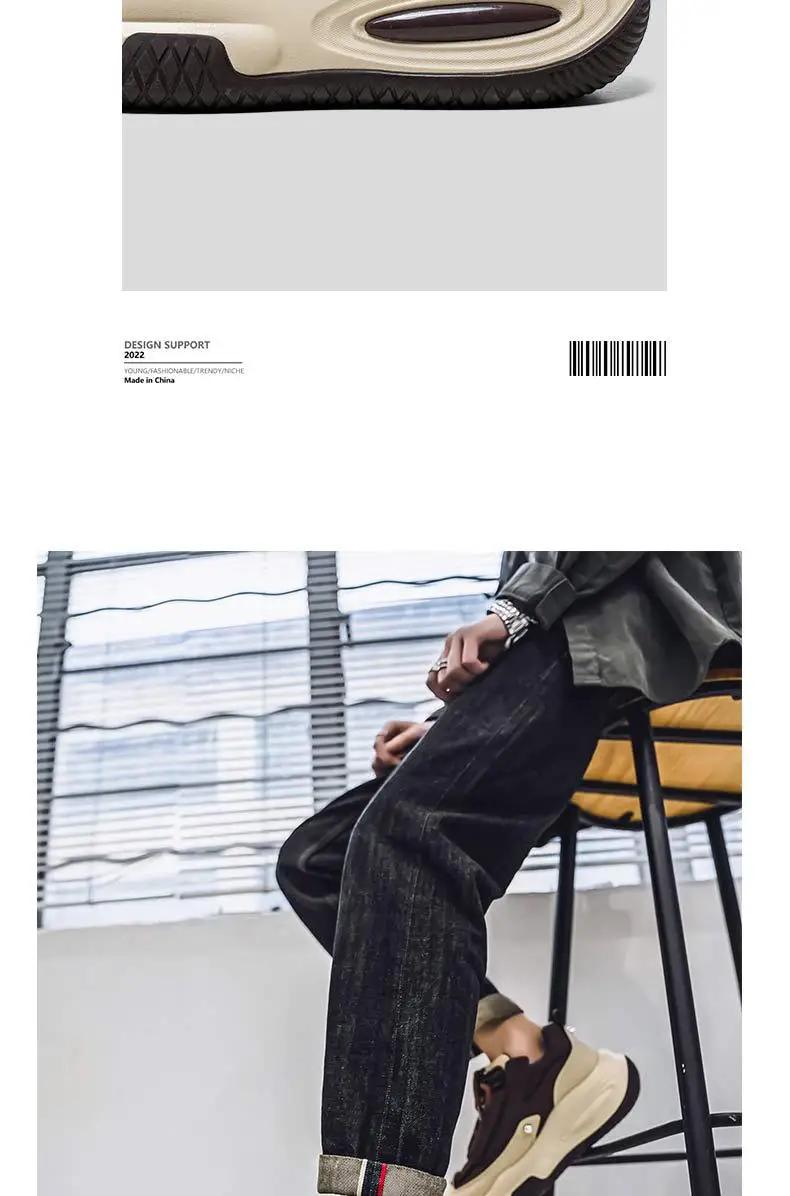 Men's Designer Shoes Brand Chunky Sneakers Two-tone Lace Up Casual | Zapatos y calzado · Omeda.es - Imagen 7