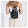 Mini mochila para mujer, bolso de hombro de cuero Pu, azul y negro, | Accesorios de moda · Omeda.es